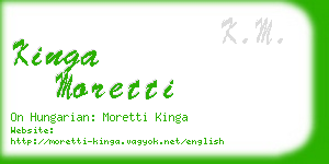 kinga moretti business card